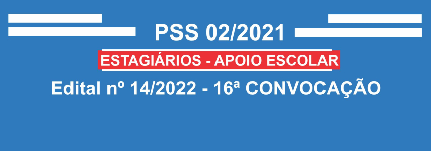 Foto: Novas Convocações ESTAGIÁRIO/APOIO ESCOLAR
