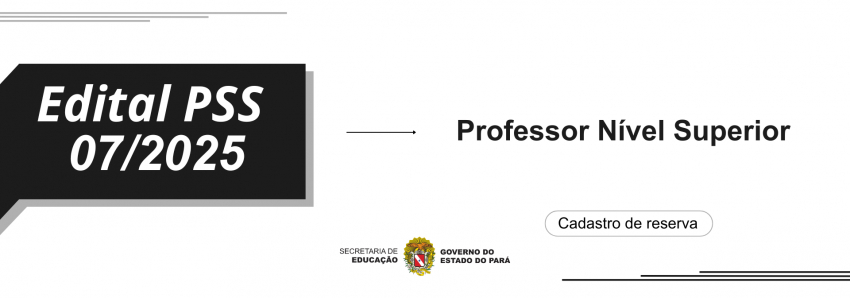 Foto: PSS 07/2025 - PROFESSOR NÍVEL SUPERIOR