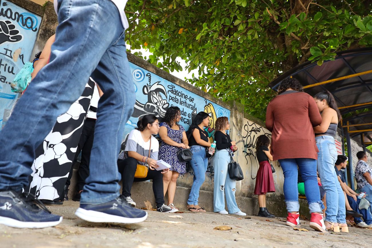 Tranquilidade marca entrada de estudantes em locais de prova. Foto: Marcelo Lelis/Agência Pará
