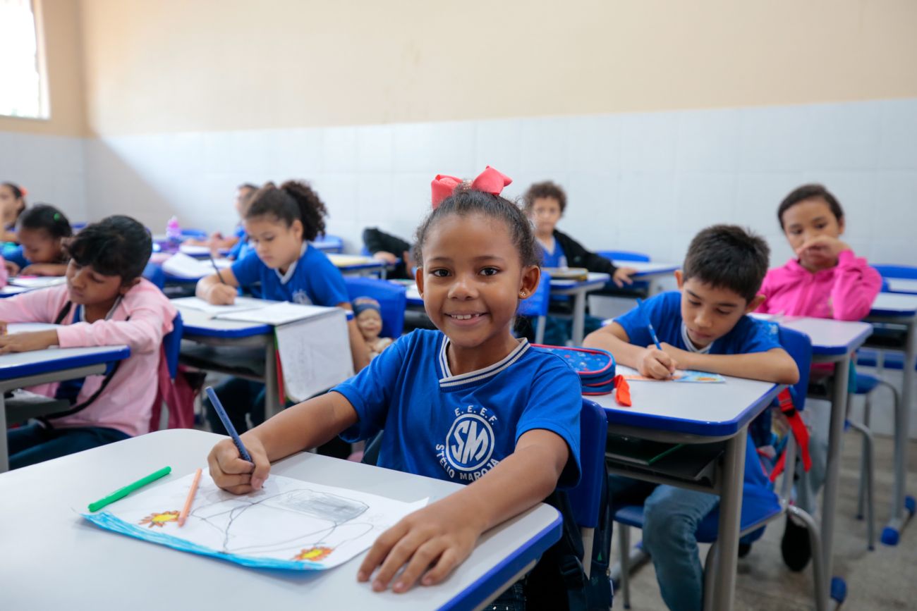 Nova estrutura para a educação da Maria Luiza, aluna da Escola Stélio Maroja - Foto: Marco Santos / Ag. Pará