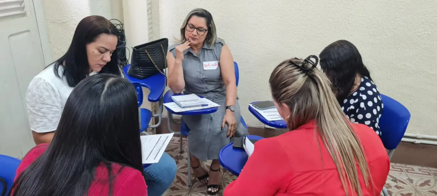 Professores em um dos momentos da formação do 'Alfabetiza Pará' - Foto: Divulgação
