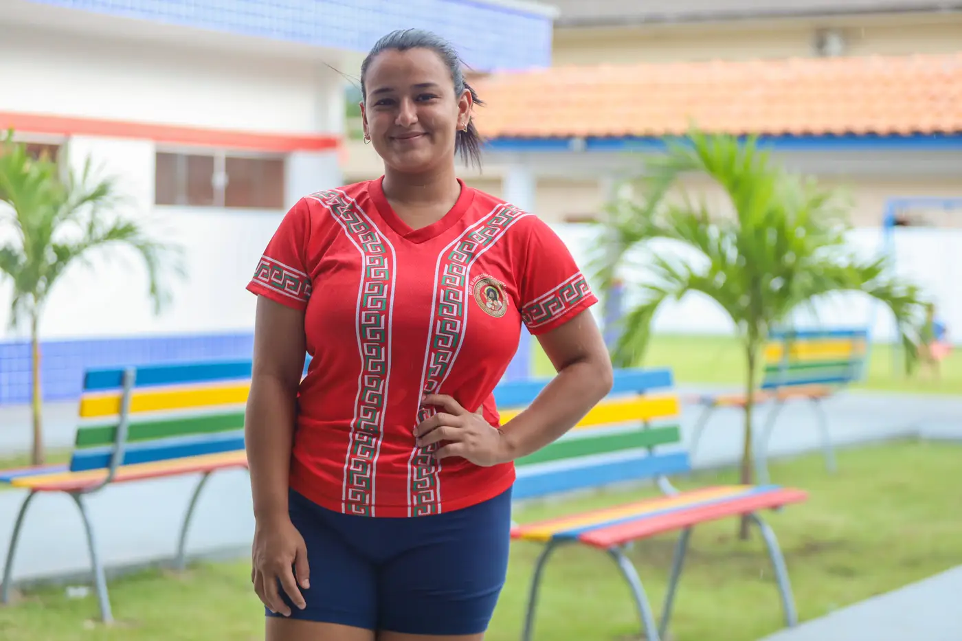 Eloísa, mãe da aluna Maria: segurança e qualidade - Foto: Bruno Cruz / Agência Pará