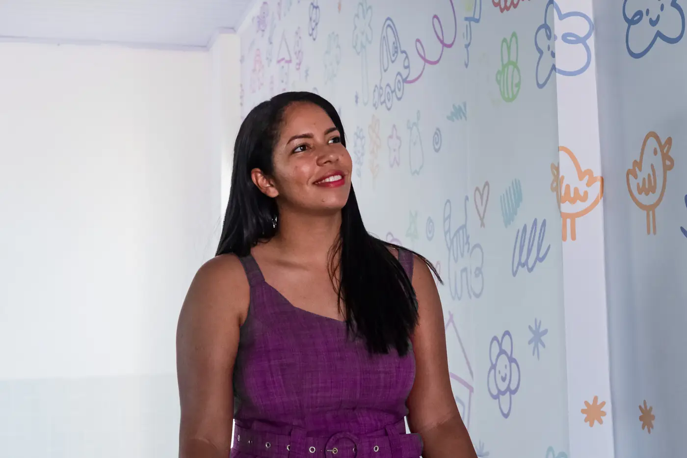 Moradora Gleicivania Santos: ''Como mãe, fico feliz com essa conquista porque meu filho vai desenvolver várias atividades'' - Foto: Pedro Guerreiro / Ag. Pará