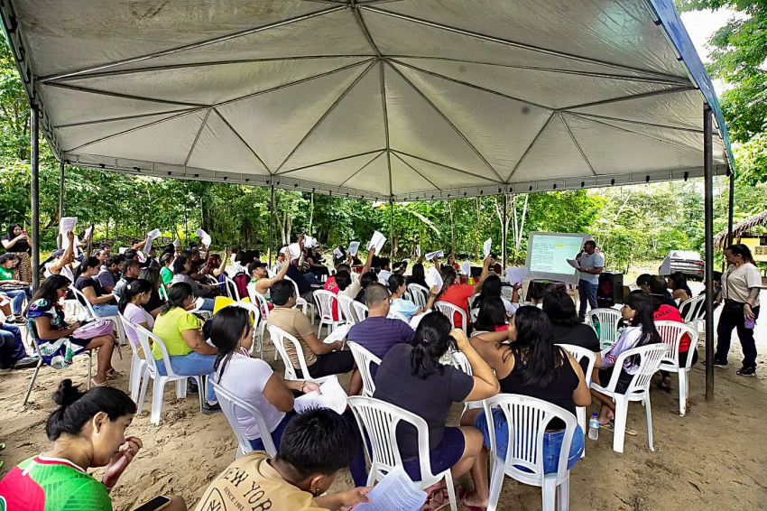 Foto: Consulta em território indígena 'Gavião' fortalece construção coletiva da Lei de Educação Escolar Indígena no Pará