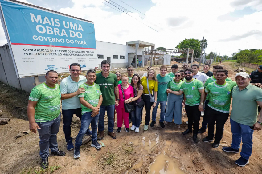 Foto: Governo inspeciona obras do Programa 'Creches por todo o Pará' em Curralinho
