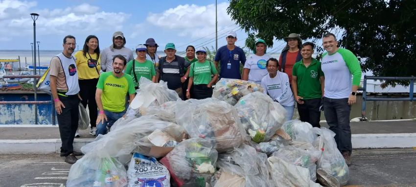 Foto: Estudantes da rede estadual recolhem mais de 220 quilos de resíduos em mutirão ambiental em Icoaraci