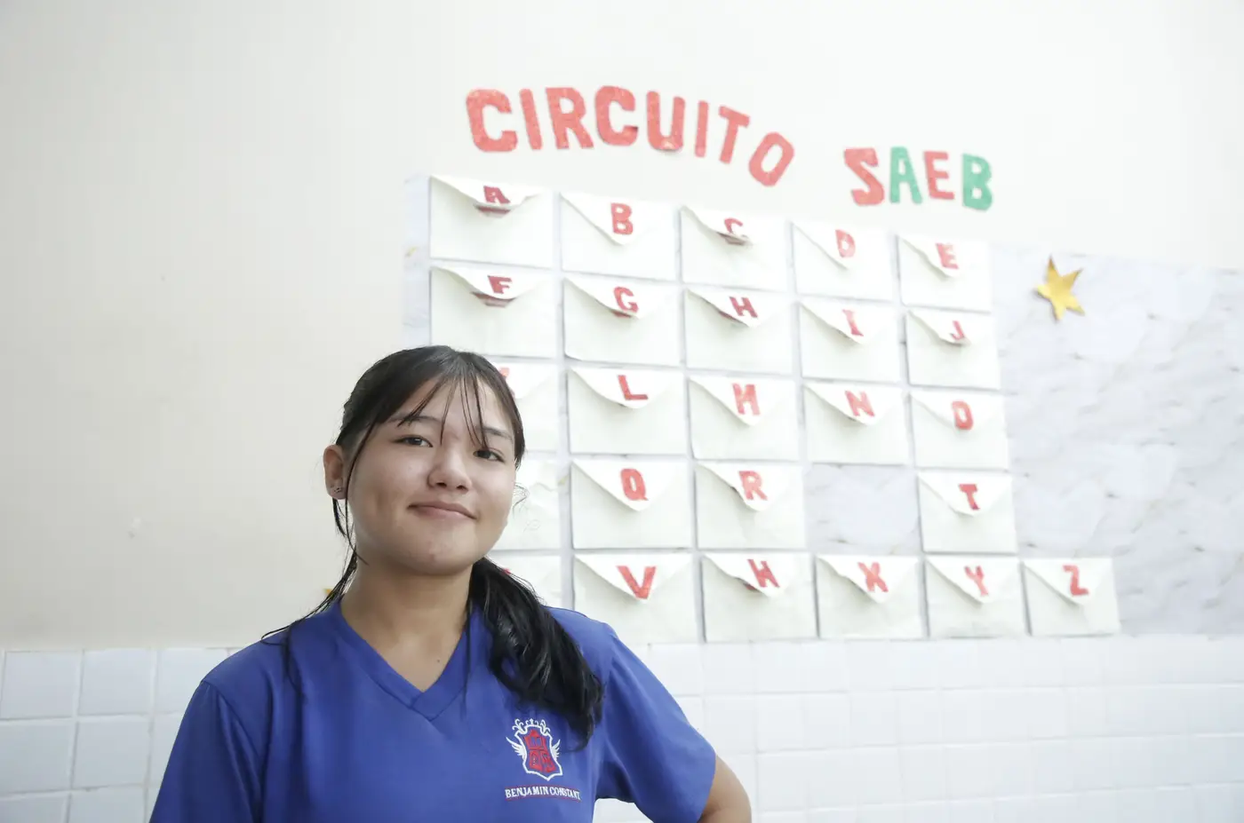 A estudante do 9º ano Jaiane Emanuele de Oliveira - Foto: Eliseu Dias / Ncom Seduc