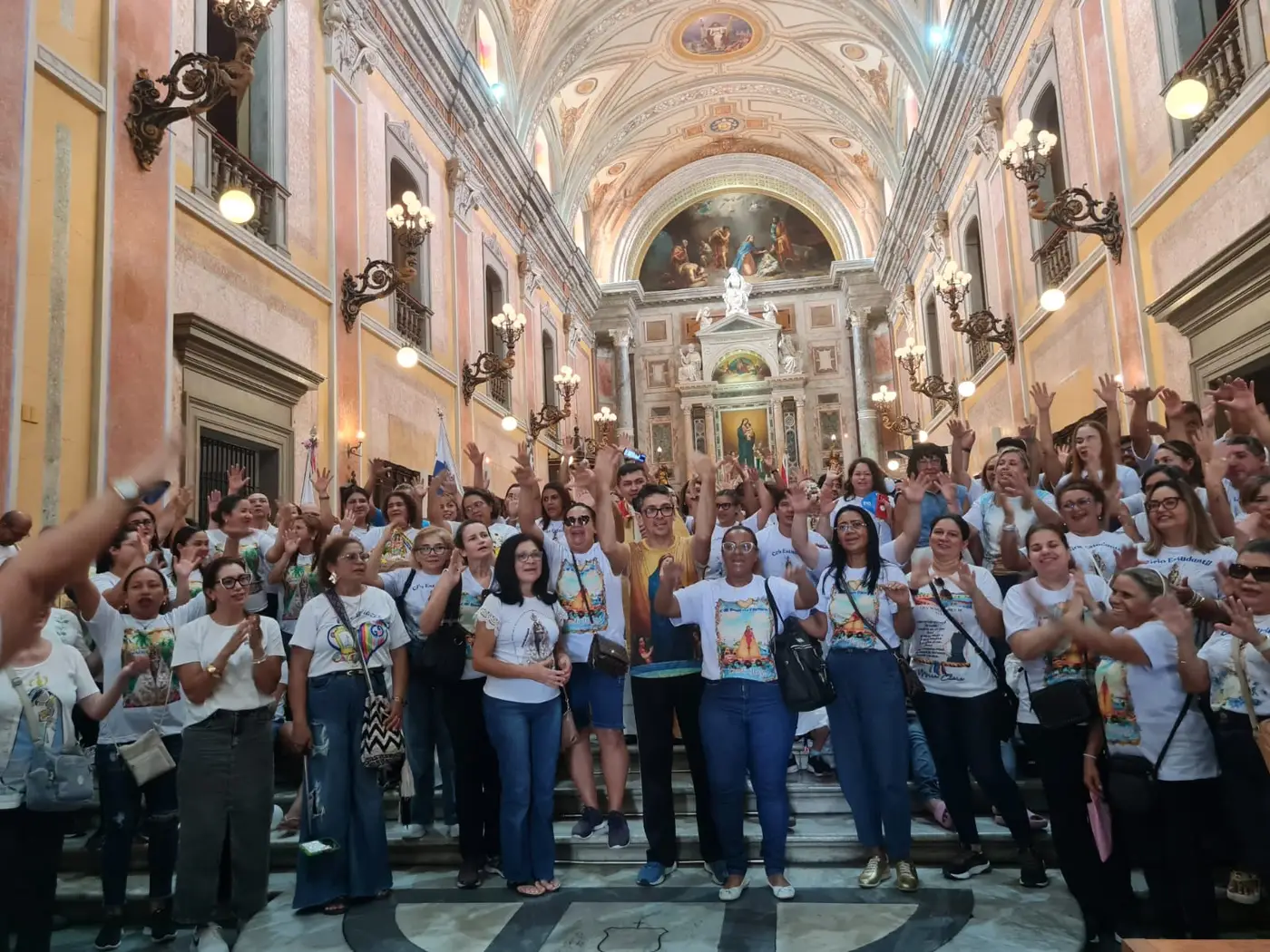 Procissão da comunidade escolar chega à Catedral Metropolitana de Belém, na Praça Dom Frei Caetano Brandão, Cidade Velha - Foto: Divulgação
