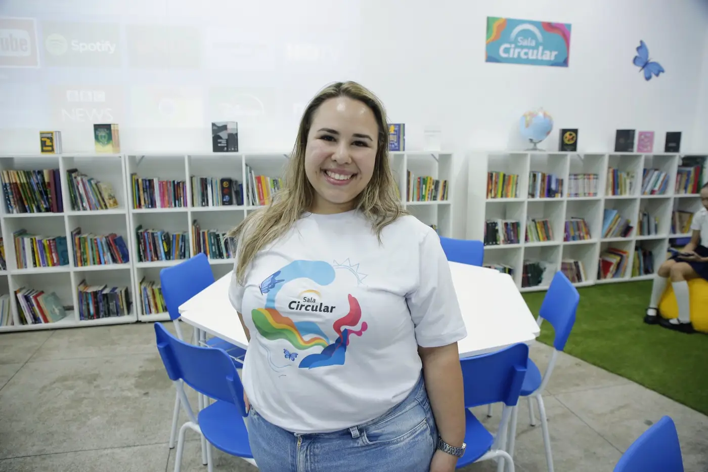 Coordenadora Mariana Batista: 'leitura é essencial'- Foto: Eliseu Dias / Ncom Seduc