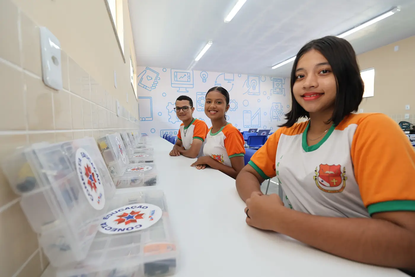 Governador Helder Barbalho visitou as instala&ccedil;&otilde;es e recebeu recep&ccedil;&atilde;o calorosa dos estudantes - Foto: Bruno Cruz / Ag. Par&aacute;