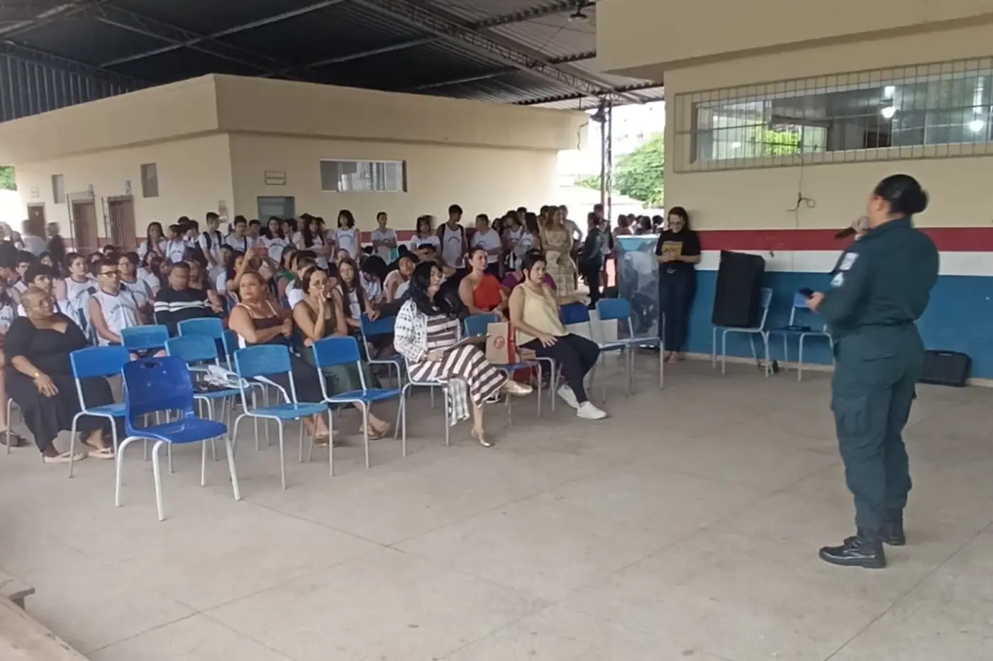 Palestras abordaram a Lei Maria da Penha e os canais de den&uacute;ncia de agress&otilde;es - Foto: Divulga&ccedil;&atilde;o