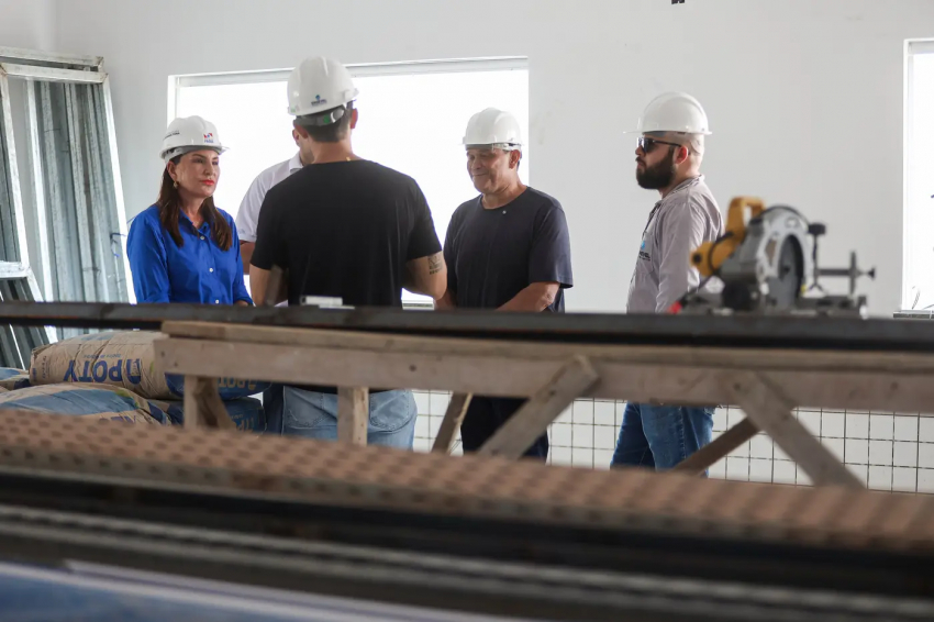 Foto: Vice-governadora Hana Ghassan visita a obra da segunda unidade do ''Creches Por Todo o Pará'' em Ananindeua 