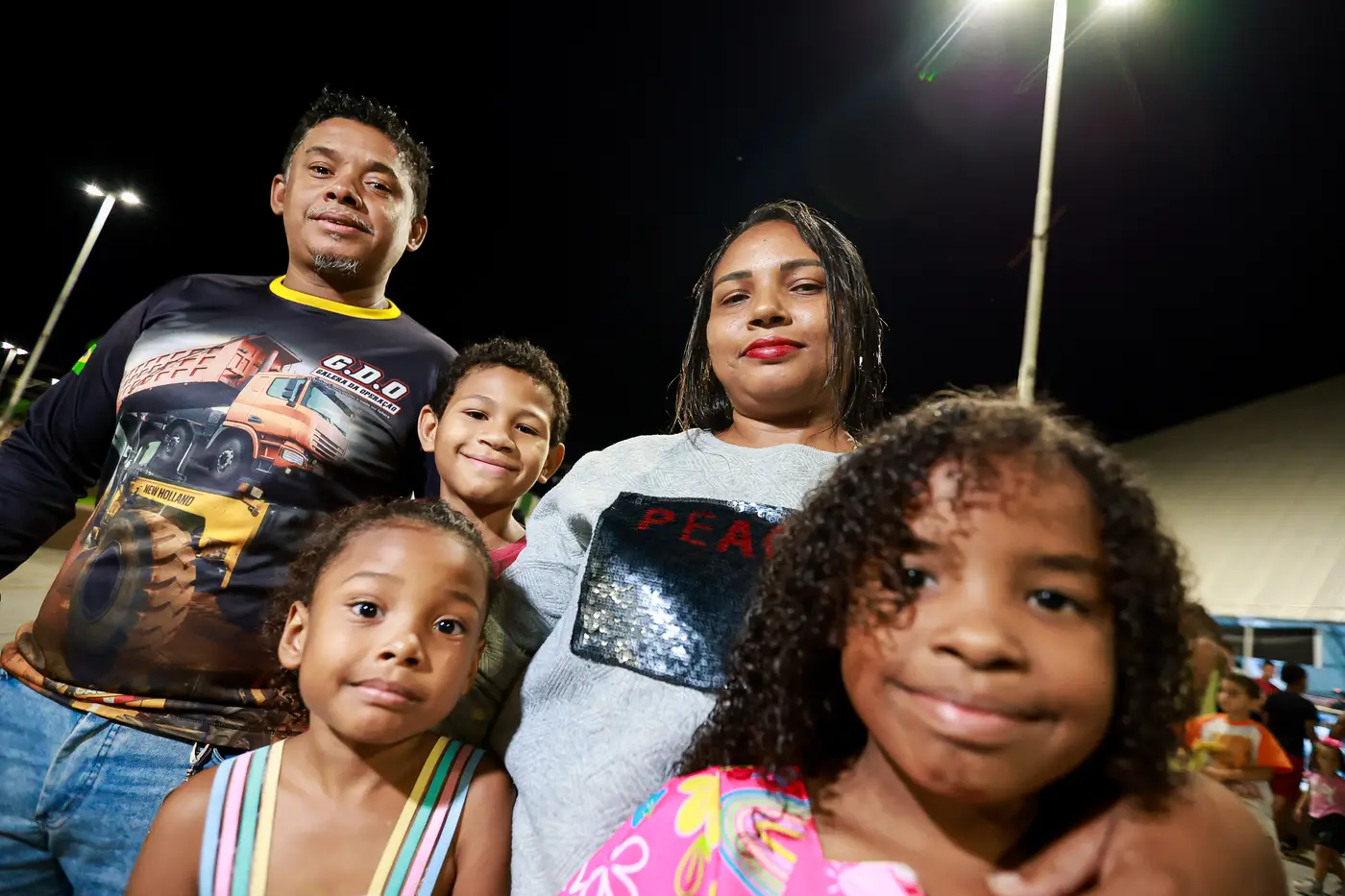 Cleiciane da Concei&ccedil;&atilde;o e fam&iacute;lia, dona de casa - Foto: Marcelo Lelis / Ag. Par&aacute;