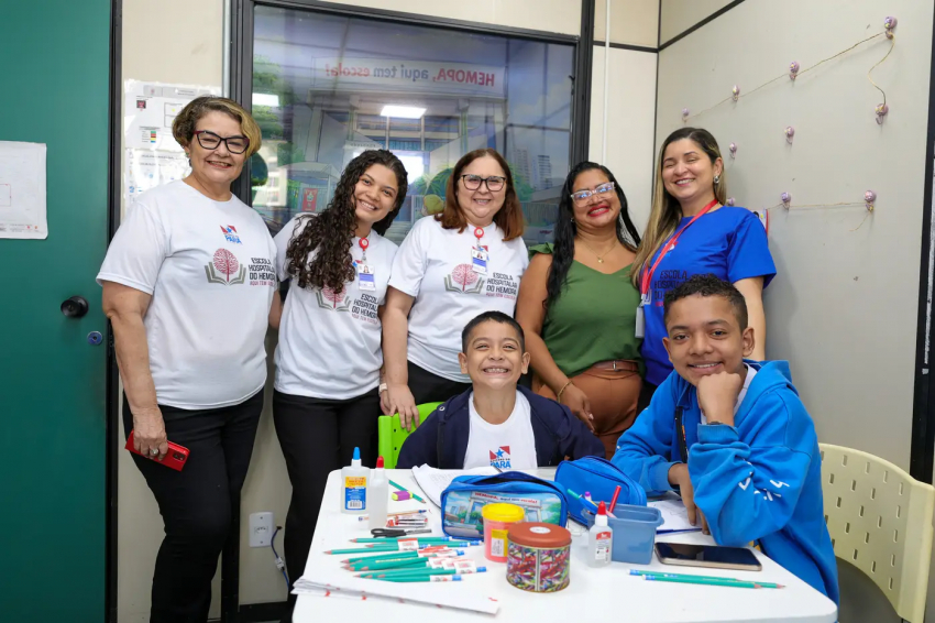 Foto: Escola Hospitalar garante continuidade dos estudos de pacientes em tratamento no Hemopa