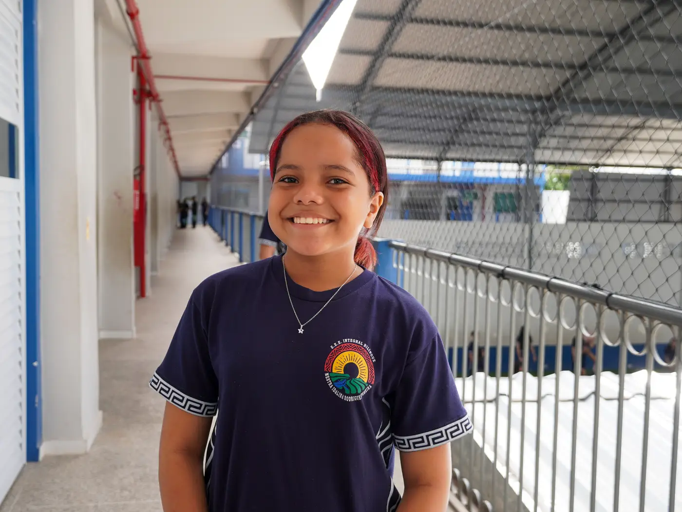 Eva Rebelo, de 11 anos, cursa o 7&deg; ano: A Escola Mestra Idalina est&aacute; de parab&eacute;ns por tudo que proporciona aos alunos - Foto: Edivaldo Sodré / Ag. Par&aacute;