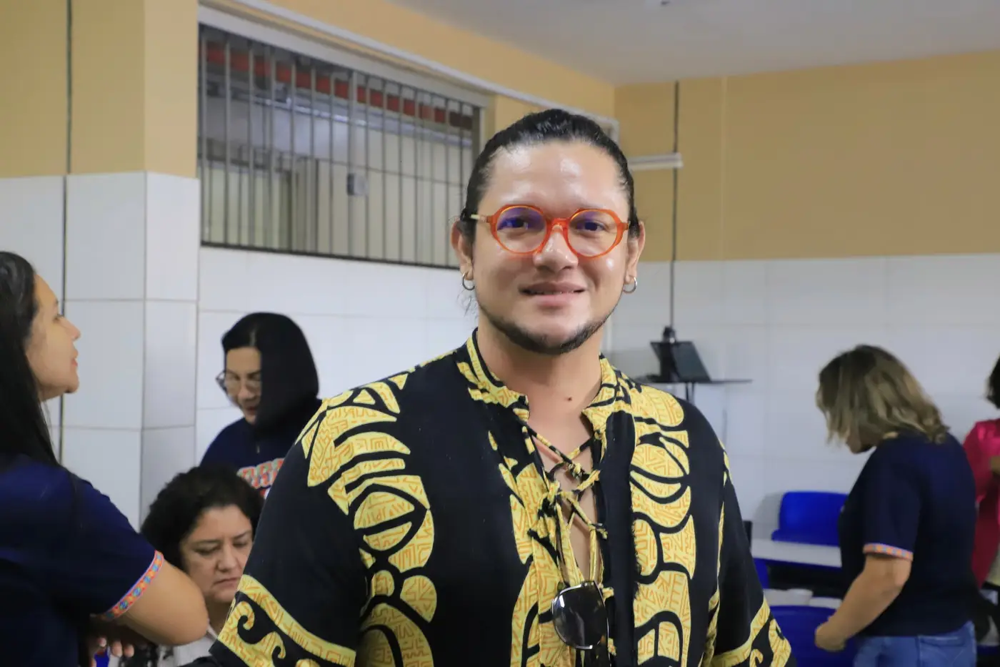 Vice-diretor pedag&oacute;gico da Escola Jarbas Passarinho, Adriano Pinho - Foto: Eliseu Dias / Ncom Seduc
