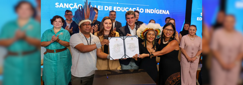 Foto: Governadora Hana Ghassan sanciona lei inédita da Educação Escolar Indígena no Pará