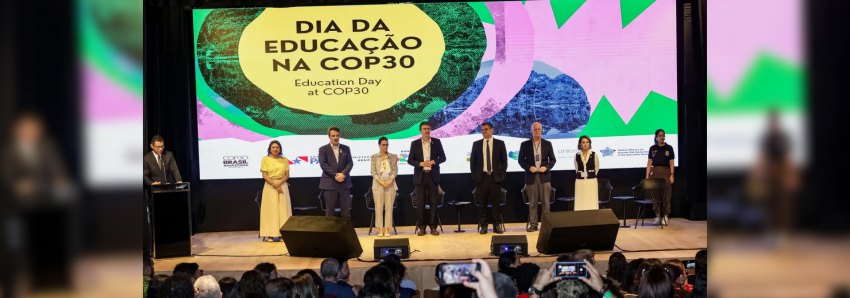 Foto: Seduc realiza evento sobre educação climática na COP30 com foco em crianças e adolescentes