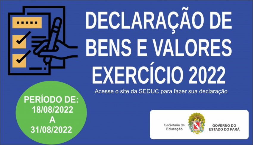 Foto: Declaração de Bens e Valores Referente ao Exercício 2022