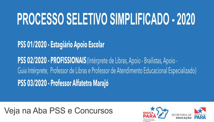 Foto: Abertura Processo Seletivo Simplificado - 2020, saiba mais na ABA (PSS e CONCURSOS) 