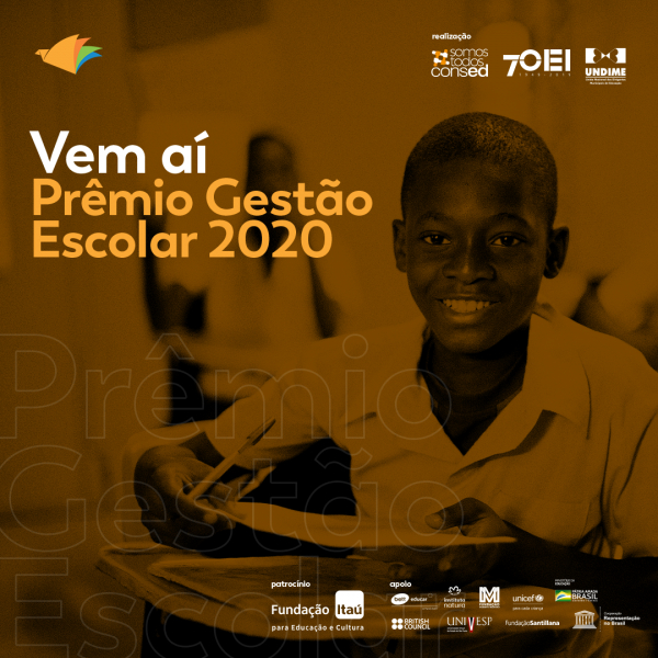 Foto:  Prêmio de Gestão Escolar 2020 será lançado na próxima terça em live com Eduardo Shinyashiki