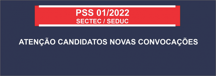 Foto: Novas convocações SECTEC/SEDUC