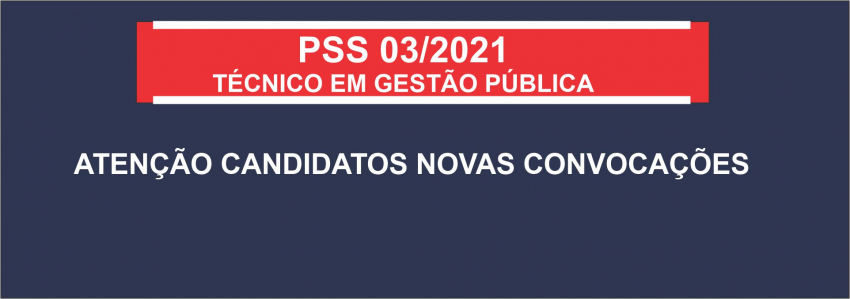 Foto: Novas Convocações TÉCNICO EM GESTÃO PUBLICA