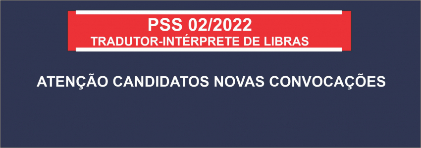 Foto: Novas Convocações - TRADUTOR-INTÉRPRETE DE LIBRAS