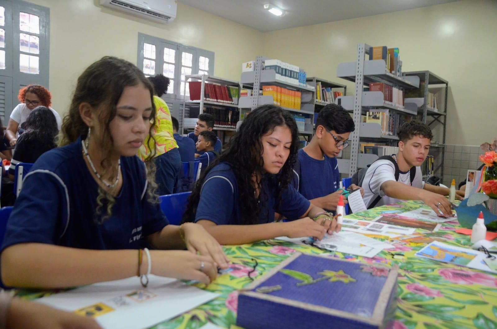Estudantes usaram a criatividade para valorizar a diversidade cultural (Foto: Eliseu Dias / Ascom Seduc)