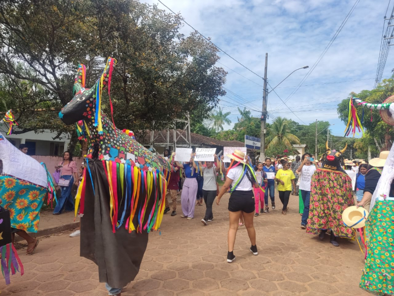 Foto: Cortejo Cultural anima ilha de Cotijuba com estudantes da rede pública estadual