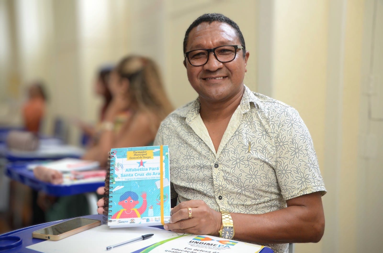 Genival Martins, formador municipal do programa Alfabetiza Pará em Santa Cruz do Arari - Foto: Rai Pontes / Ascom Seduc