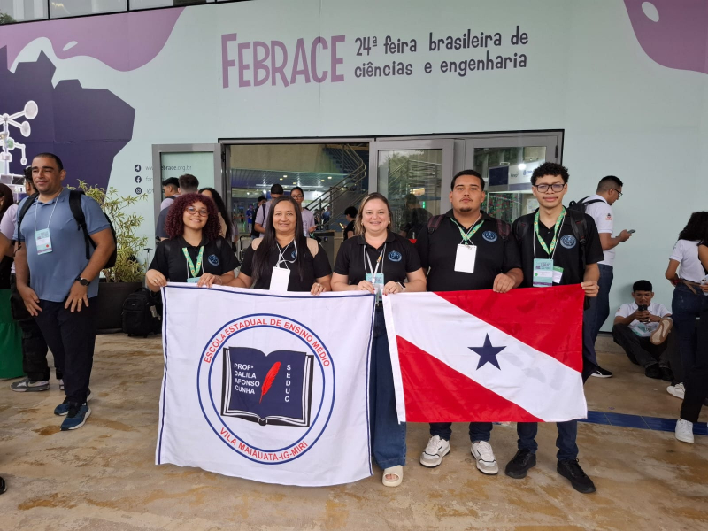 Foto: Alunos da educação inclusiva de Igarapé-Miri apresentam projeto de sustentabilidade em comunidades ribeirinhas na Febrace, em SP