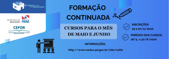 Foto: CEFOR abre inscrições para a 2ª edição de cursos de formação continuada