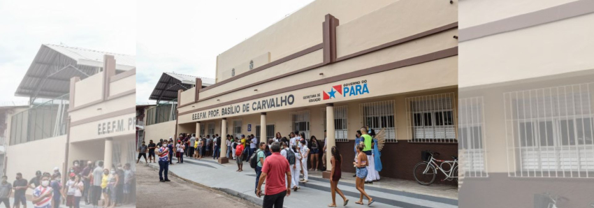 Foto: Escola Prof. Basílio de Carvalho é a 95ª reconstruída pelo Governo do Pará