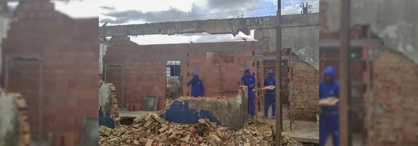 Foto: Governo avança com as obras de reconstrução da Escola Estadual Dom João VI, em Capanema 