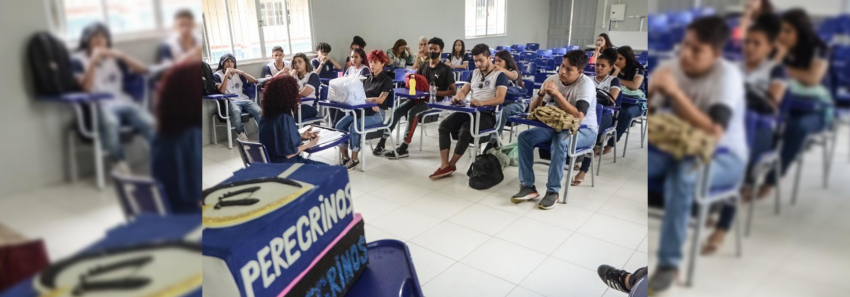 Foto: Projeto pedagógico da Seduc acolhe devotos que se dirigem à Basílica de Nazaré