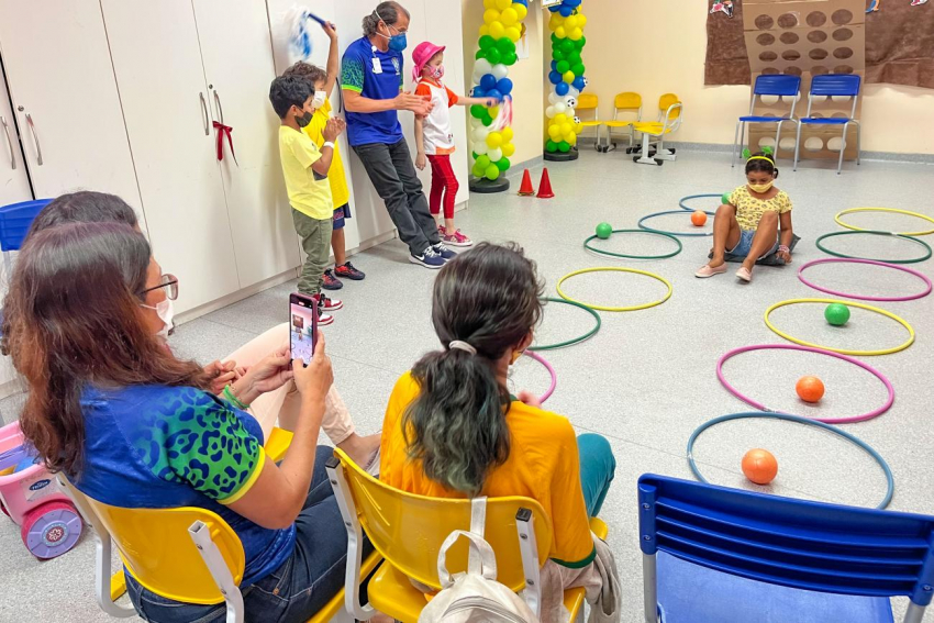 Foto: Pacientes do Hospital Oncológico Infantil participam de jogos estudantis