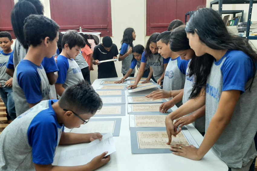 Foto: Projeto Conectando Arquivos mostra a estudantes a história de Curuçá