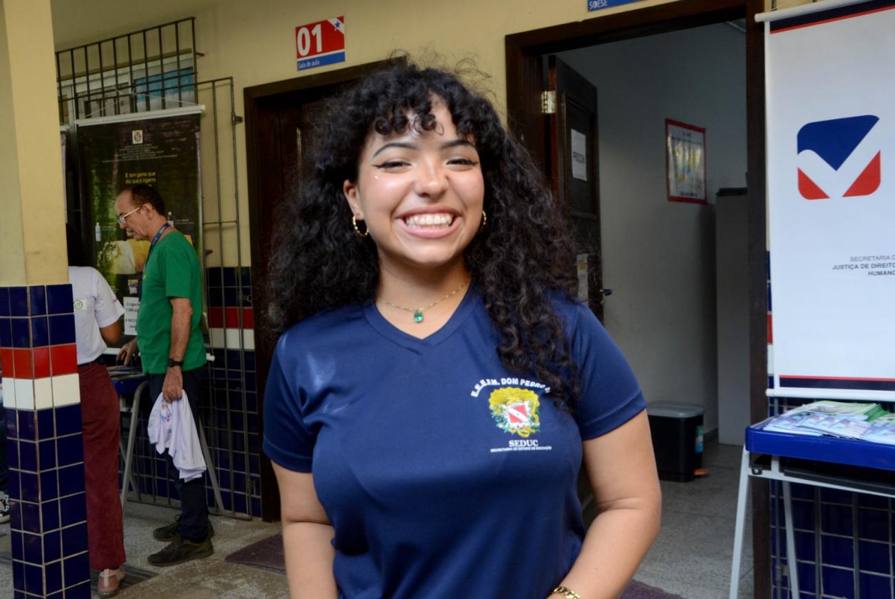 Estudante Alyssa da Silva - Foto: Rai Pontes / Ascom Seduc