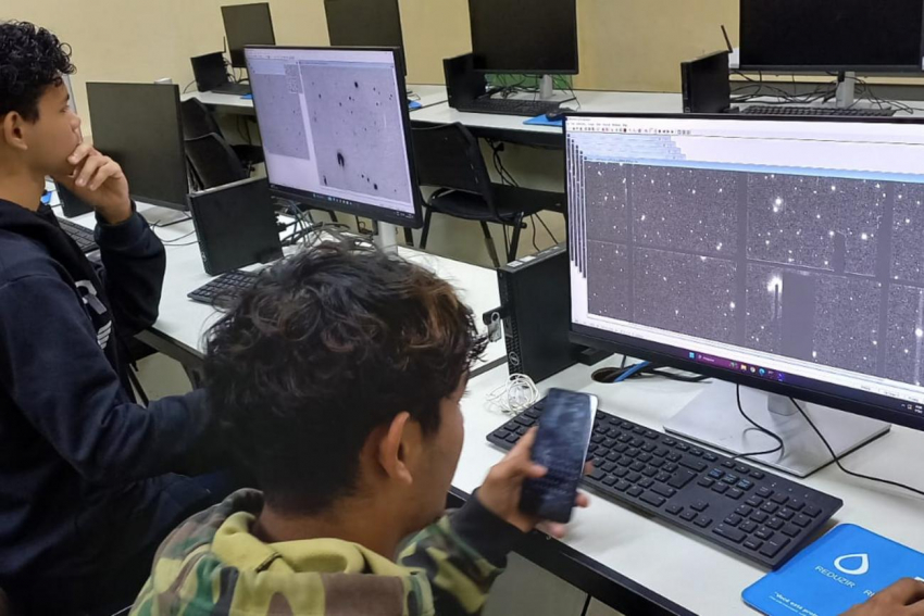Foto: Alunos de escola pública em Mosqueiro descobrem asteroides em programa da Nasa