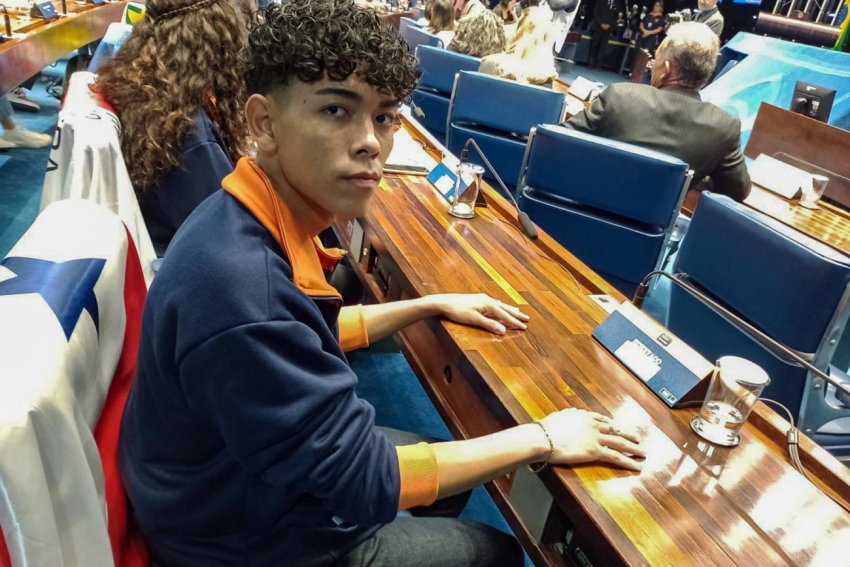 Foto: Estudante paraense participa do programa ''Jovem Senador 2023'', em Brasília