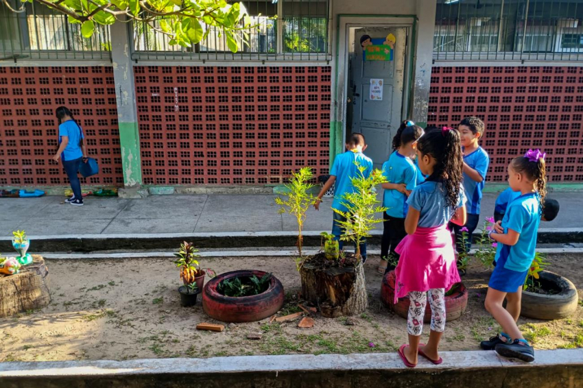 Foto: Escola estimula consciência ambiental entre crianças do 1º ano do ensino fundamental