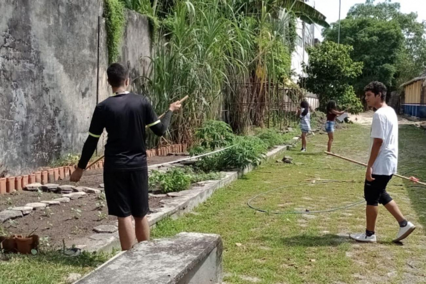 Foto: Escola recorre à educação ambiental para garantir aula de reforço em Matemática