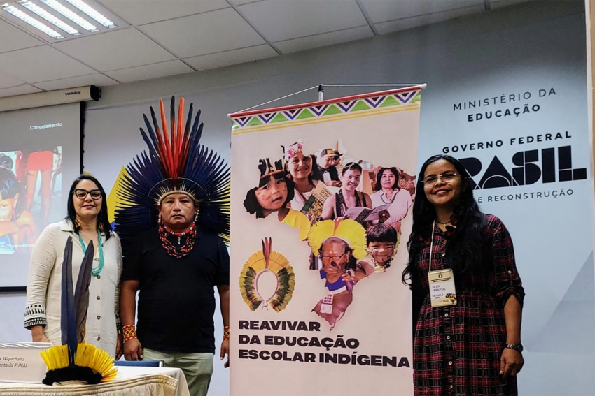 Foto: Em Brasília, professor indígena paraense é empossado em evento do MEC