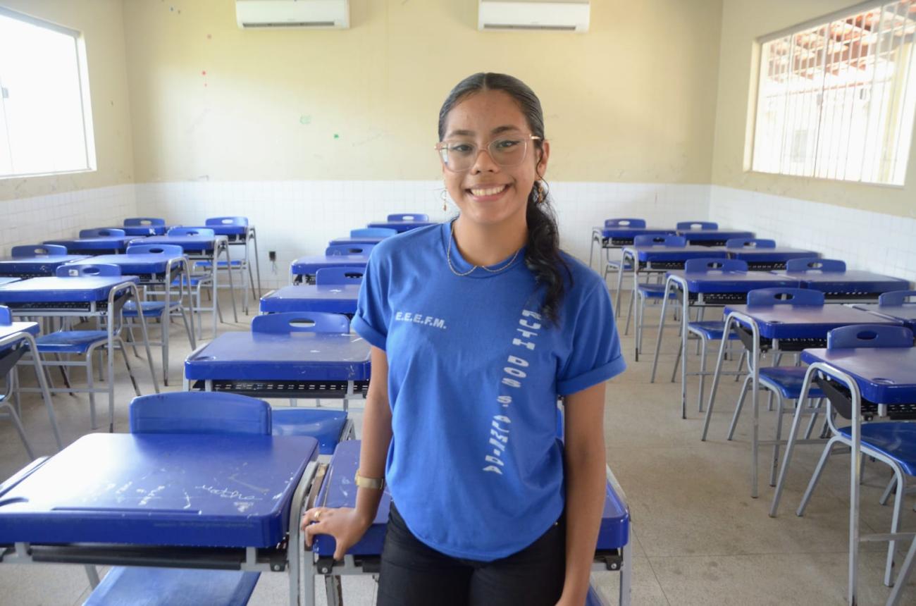 Estudante Ana Luiza Miranda - Foto: Eliseu Dias / Ascom Seduc