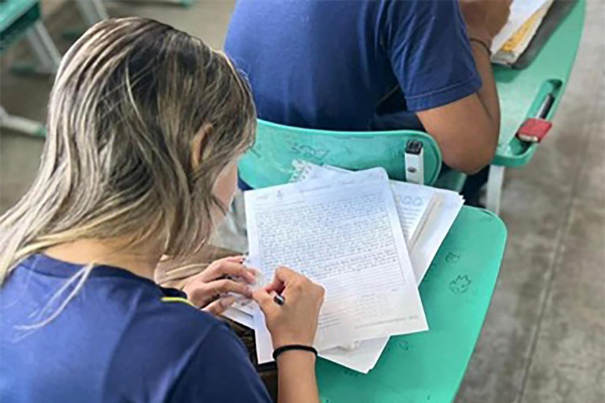 Foto: Escola Estadual desenvolve curso de redação para recuperação da aprendizagem