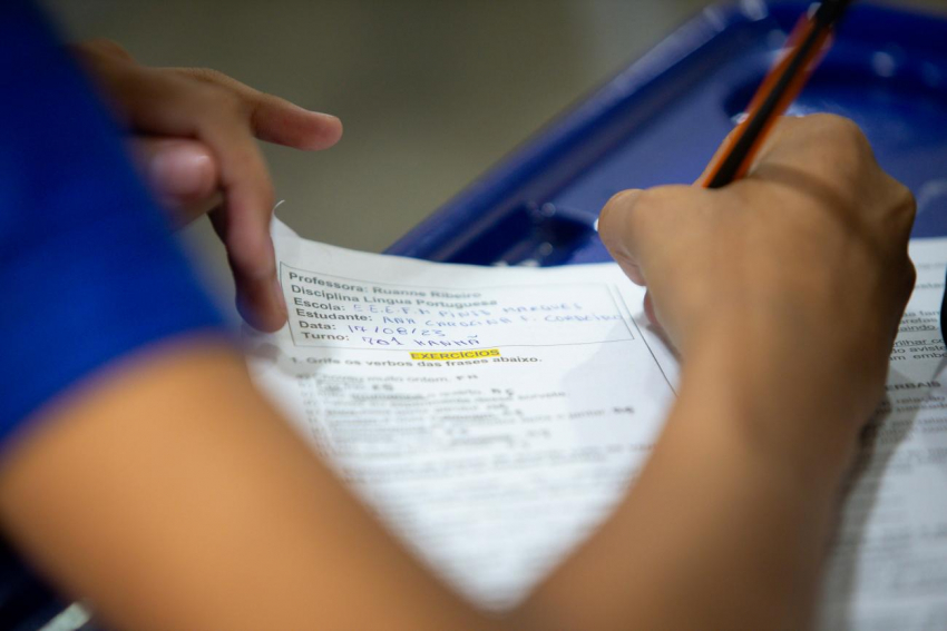 Foto: Provas do Sistema de Avaliação da Educação Básica (Saeb) são aplicadas no Pará