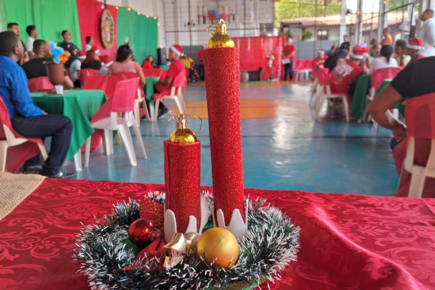 Foto: Socioeducandos da Fasepa fortalecem vínculos familiares com Celebração de Natal