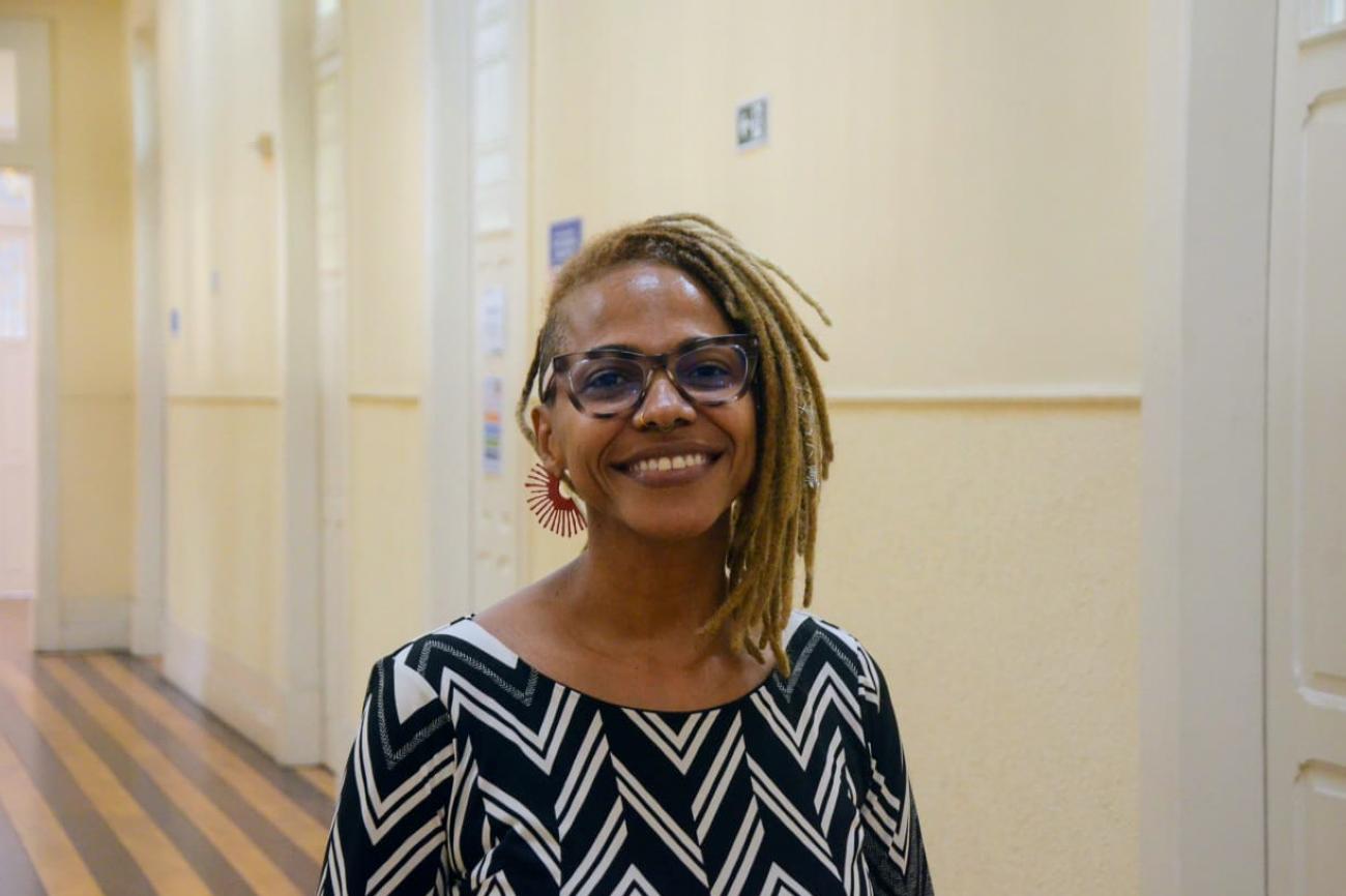 K&aacute;tia Nina, articuladora da Rede Nacional de Articula&ccedil;&atilde;o de Gest&atilde;o e Forma&ccedil;&atilde;o do Compromisso Nacional Crian&ccedil;a Alfabetizada - Foto: Eliseu Dias / Ascom Seduc