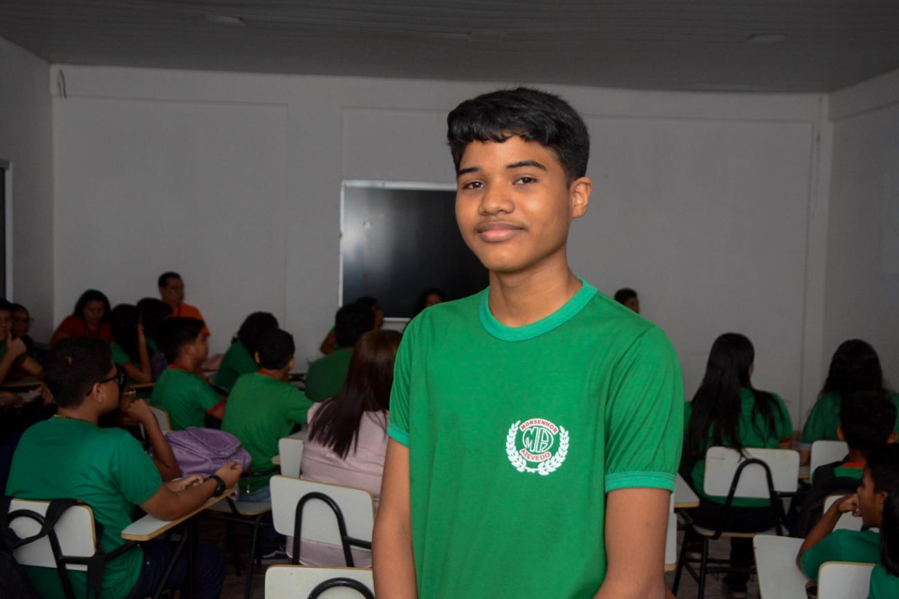 Estudante Isaías Asafe Passos - Foto: Eliseu Dias / Ascom Seduc